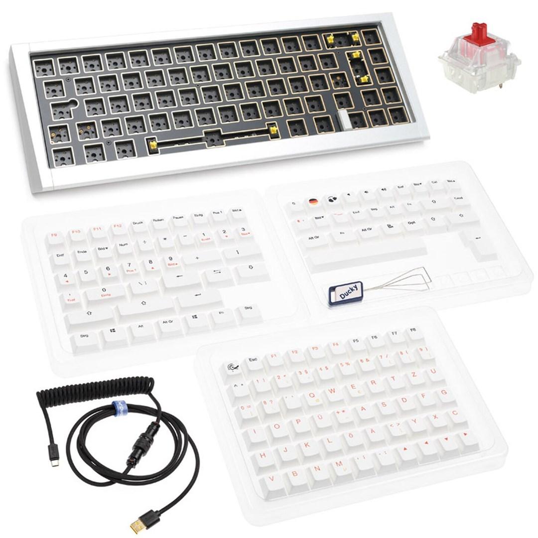 Mekanisk tastatur Ducky Outlaw 65, USB, sølv billede