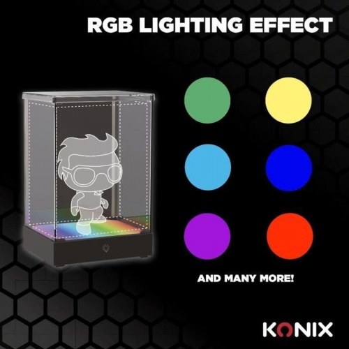 KONIX LED displayboks til samlerobjekter - multifarvet lys