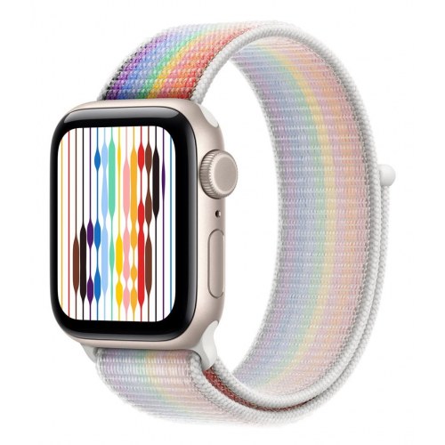 Apple Watch rem - nylon, multicolor, velcrolukning (One Size)