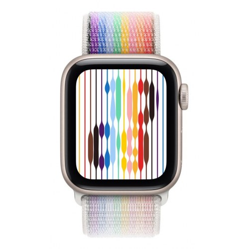Apple Watch rem - nylon, multicolor, velcrolukning (One Size)
