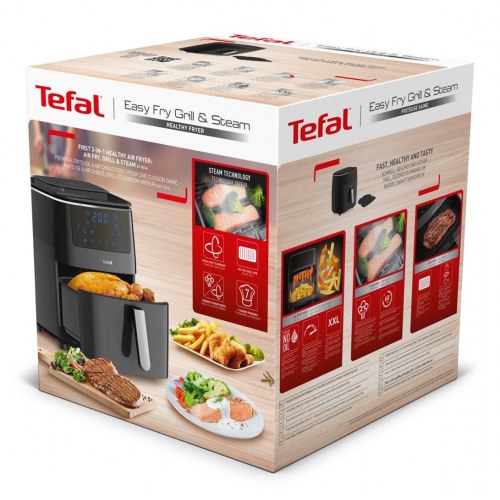Airfryer Tefal Easy Fry Grill & Steam FW2018, 1,6 kg, 1.700 W, sort