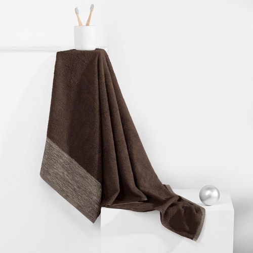Håndklæde – AmeliaHome Aria, brun 70 × 140 cm