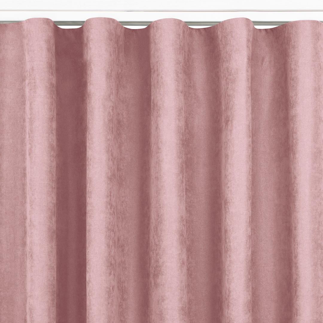Mørklægningsgardin HOMEDE MILANA - lyserød, klassisk, wavebånd 7 cm, 280×300 cm, chenille