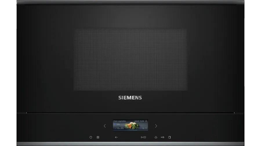 Siemens iQ700 BE732R1B1, Indbygget, Kombination mikroovn, 21 L, 900 W, Berøring, Sort