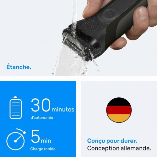 Hårklipper Braun Series 3 300S - genopladelig, blå/grå