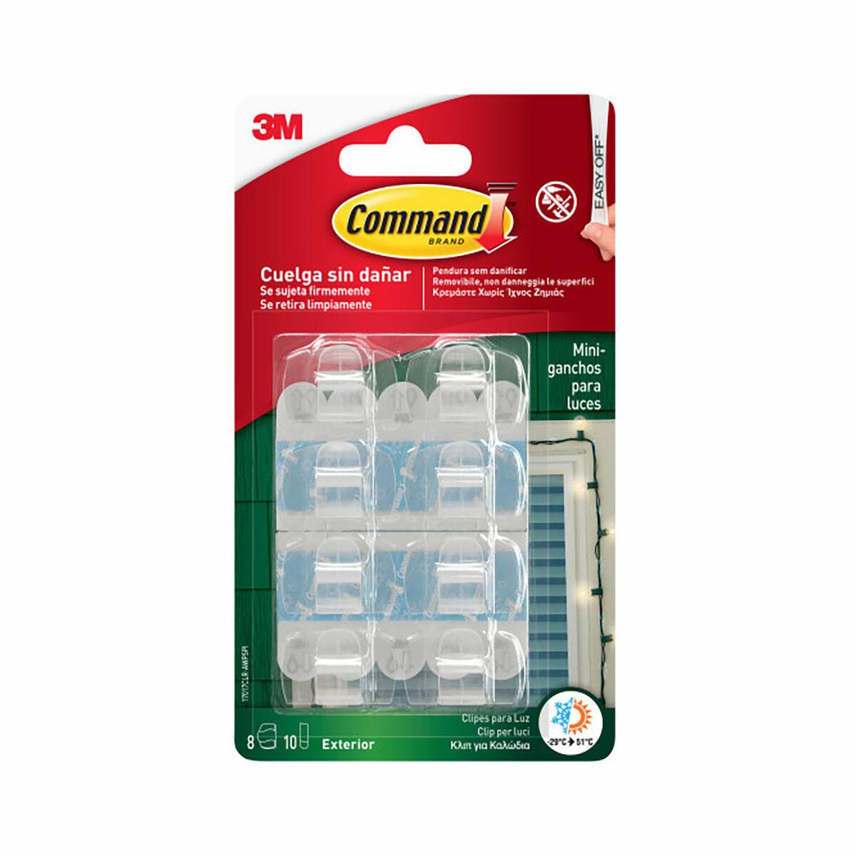 Selvklæbende kroge 3M Command - gennemsigtig plastik (8 stk)