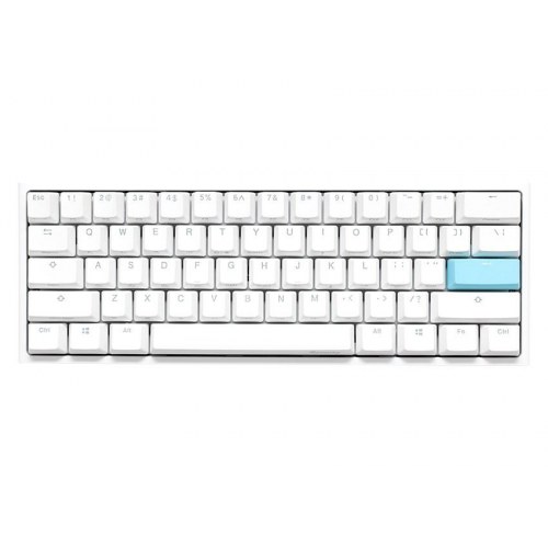 Mekanisk gaming-tastatur Ducky 60 % USB-C QWERTZ (hvid, RGB)