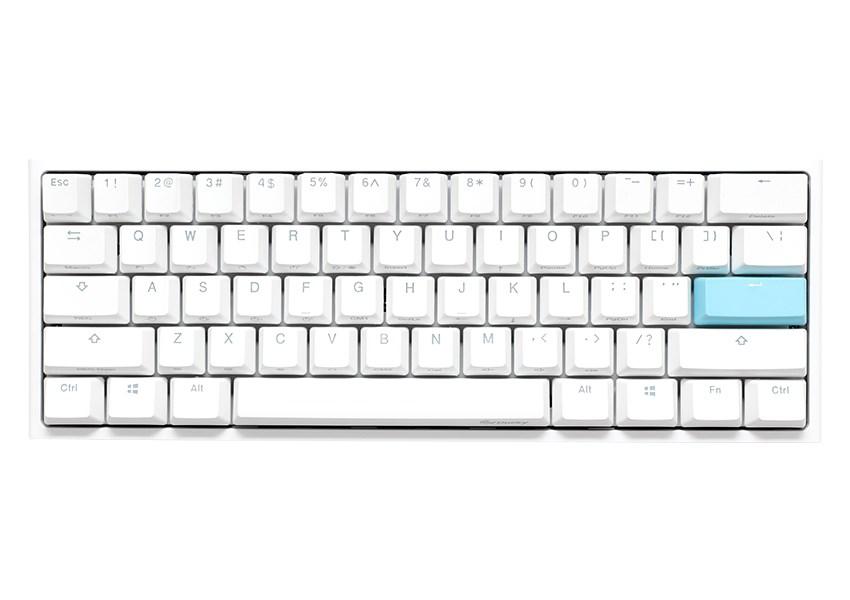 Mekanisk gaming-tastatur Ducky 60 % USB-C QWERTZ (hvid, RGB)
