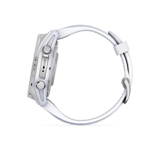 Sportsur Garmin Fenix 8 – 43 mm AMOLED, sølv/hvid, GPS & Wi‑Fi