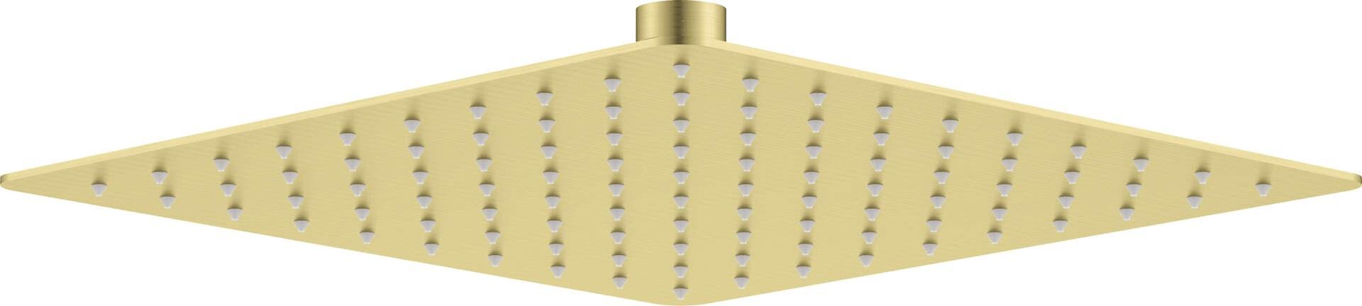 Brusehoved i stål deante - 25 × 25 cm, firkantet