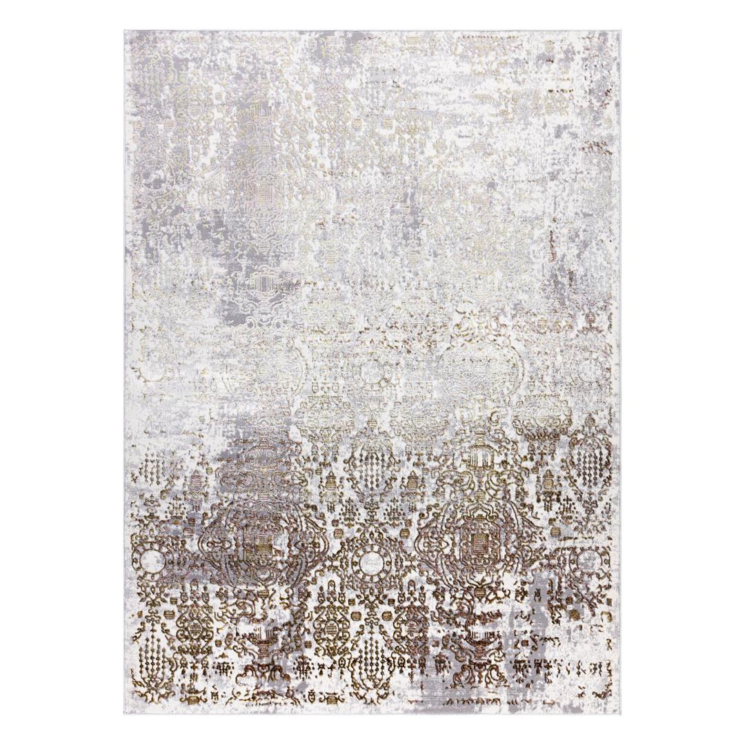 Gulvtæppe 120x170 cm - Hakano Welli Ornament 6, cremefarvet