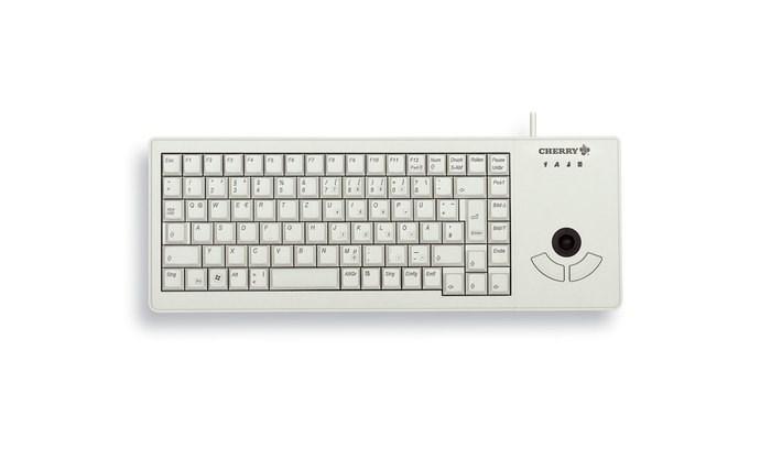 Tastatur med trackball – Cherry XS, USB, QWERTZ tysk, grå