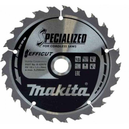 Rundsavklinge Makita 165 × 20 mm – 24 tænder, sæt med 5