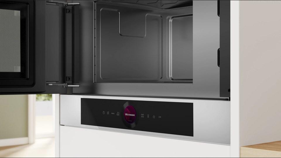 Indbygningsmikroovn Bosch Serie 8 BFL7221W1 - hvid, 21 l, 900 W billede