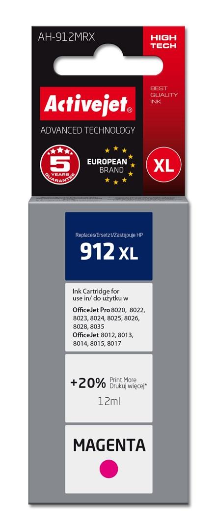 Blækpatron til HP - Activejet 912XL magenta, Premium, 12 ml (kompatibel)