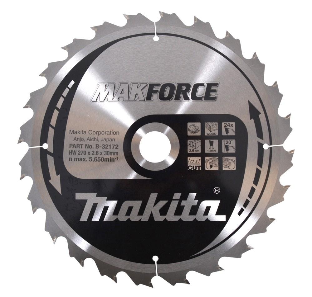 Rundsavklinge Makita Makforce 270 × 30 mm - 24 tænder (træ)