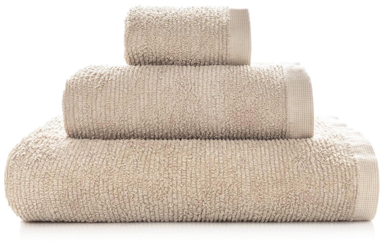 Håndklædesæt Sorema Ribbon - beige 70×140 + 50×100 + 30×50