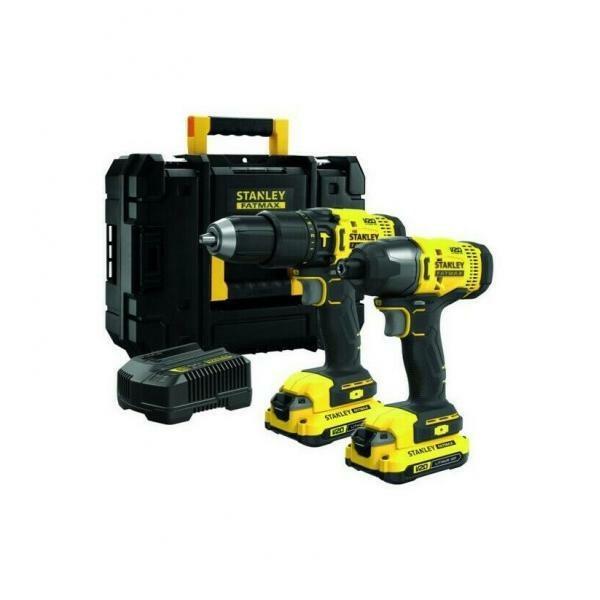 Bore-/skruemaskine sæt Stanley FatMax 18 V - 2x2,0 Ah (SFMCD711 + SFMCF800) billede