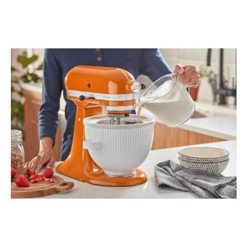 Ismaskine skål til KitchenAid 5KSMICM - hvid