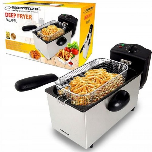 Frituregryde 3 l – Esperanza FALAFEL, 2.200 W, sort/hvid