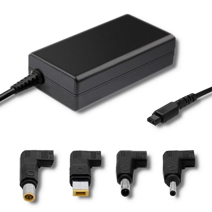 Strømforsyning til bærbar - Qoltec 65 W til Lenovo med 4 stik + netkabel billede