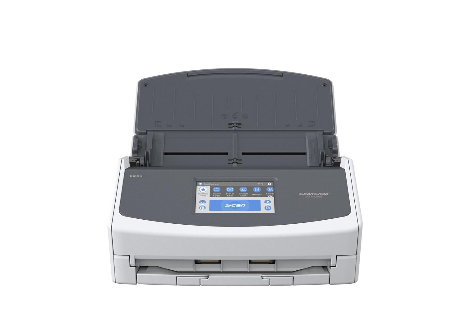 Dokumentscanner Ricoh ScanSnap iX1600 ADF + manuel indføring, 600 × 600 DPI, A4, hvid billede