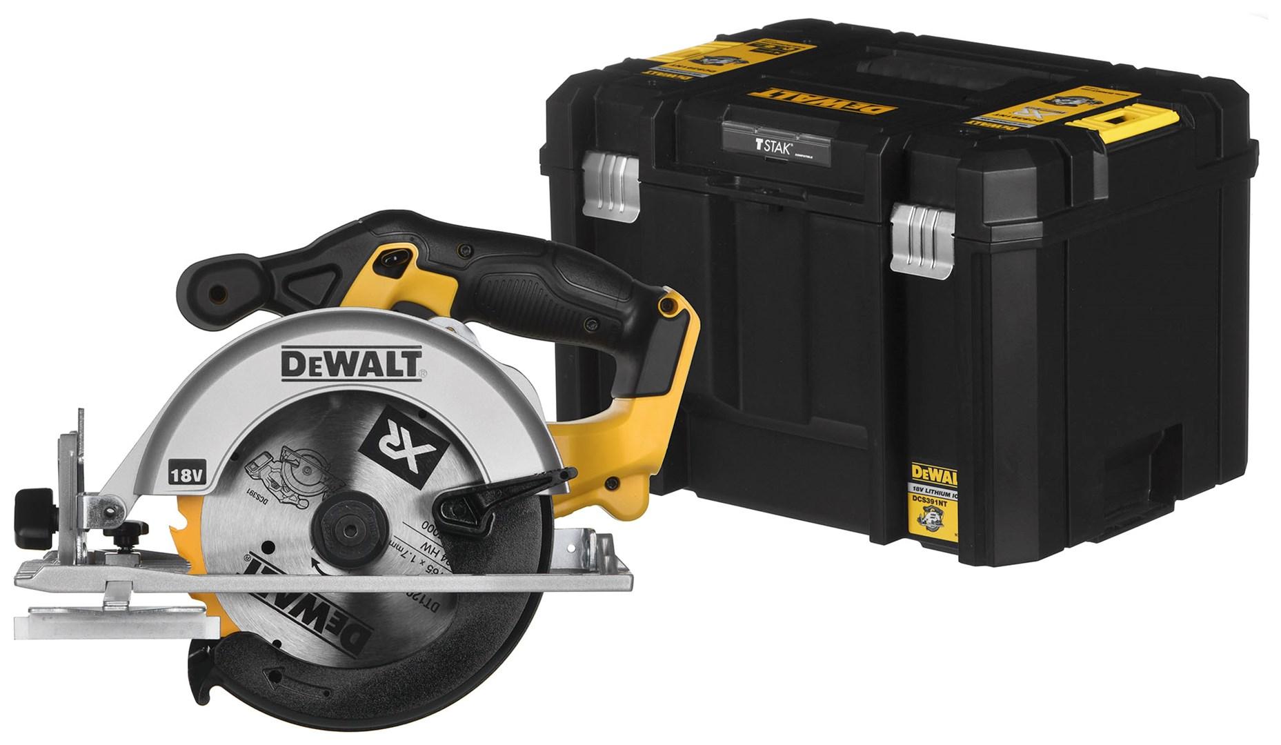 Rundsav 18 V DeWALT DCS391NT - 165 mm, med kuffert
