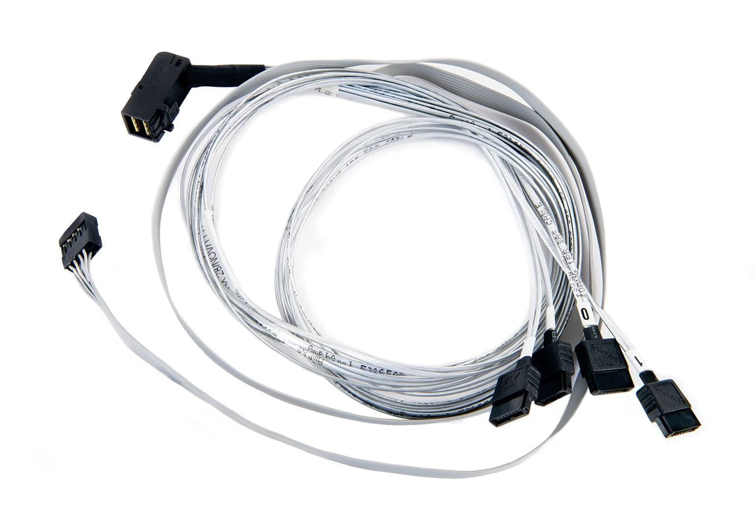 SAS kabel Adaptec I-RA-HDMSAS-4SATA-SB 0,8 m - 6 Gbit/s, grå billede