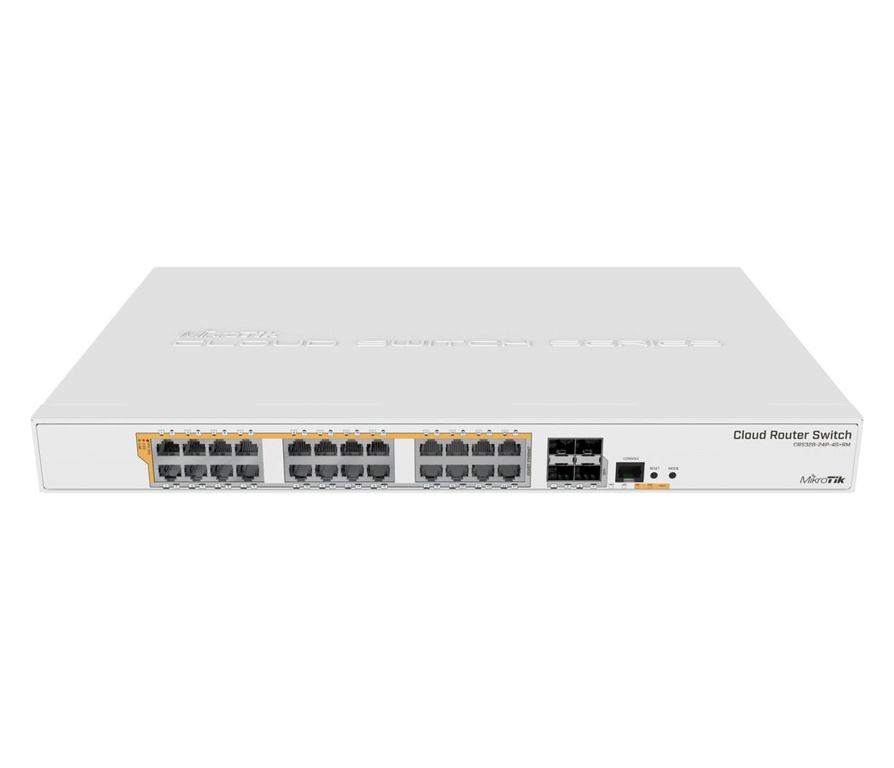 Netværksswitch MikroTik CRS328-24P-4S+RM - 24x PoE+, 4x SFP+, 10G, managed billede