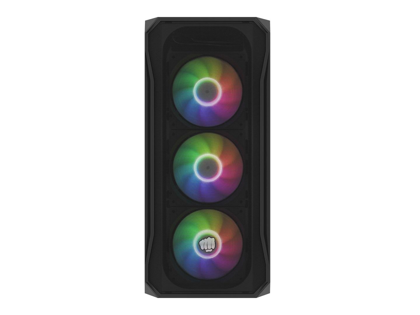 PC kabinet FURY Shobo SH4F RGB Midi Tower - sort billede