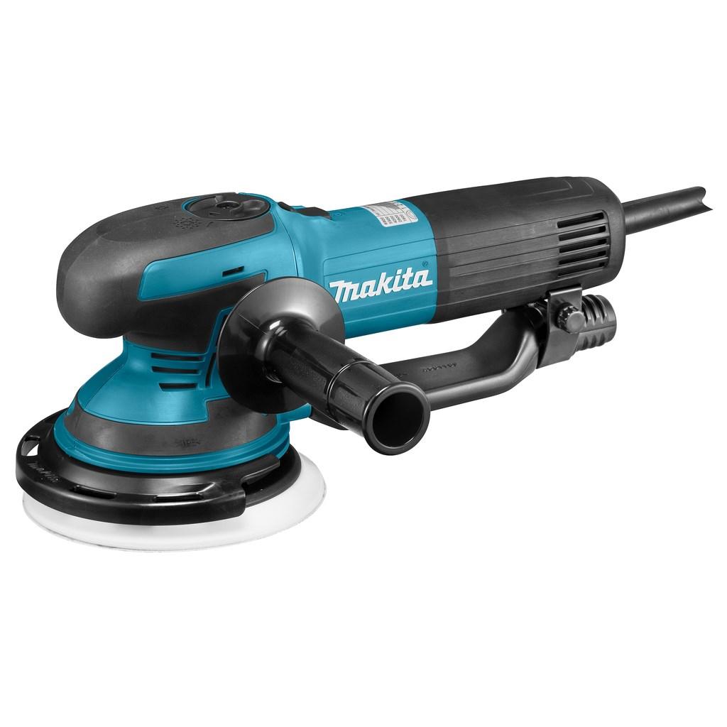 Excentersliber Makita BO6050J - 150 mm, 750 W, sort/blå