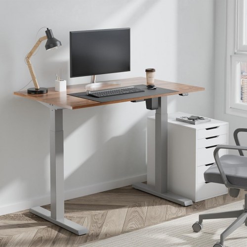 Hæve-sænke skrivebord stel - Ergo Office ER-403G, elektrisk, grå (uden bordplade)