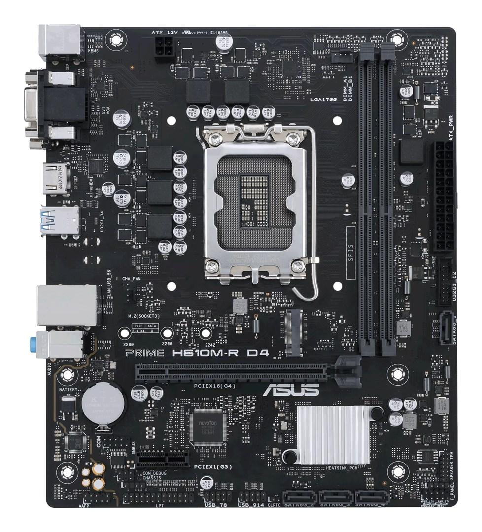Bundkort ASUS Prime H610M-R D4 - Intel H610, LGA 1700, micro ATX billede