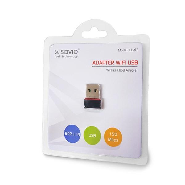 USB WiFi-adapter Savio CL-43 – 150 Mbit/s (802.11n) billede