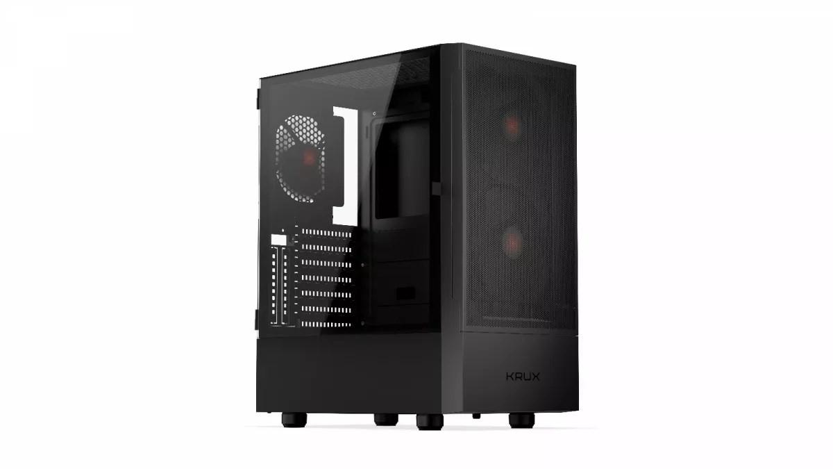 PC kabinet KRUX Nadir midi tower â sort, glas sidepanel