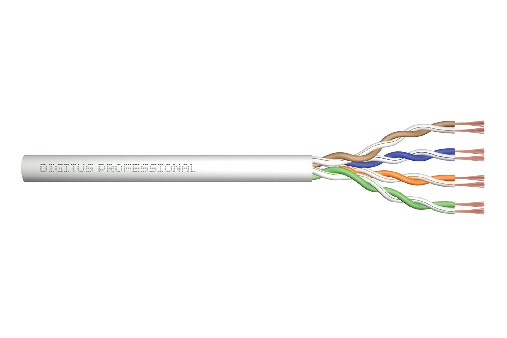 Netværkskabel Cat5e U/UTP – DIGITUS, rå kabel 305 m, grå billede