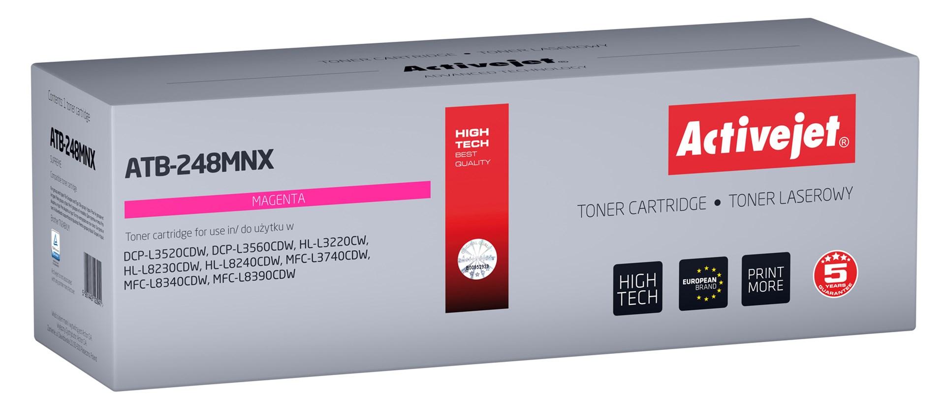 Tonerpatron magenta til Brother â Activejet ATB-248MNX (erstatter TN248XLM), 2.300 sider