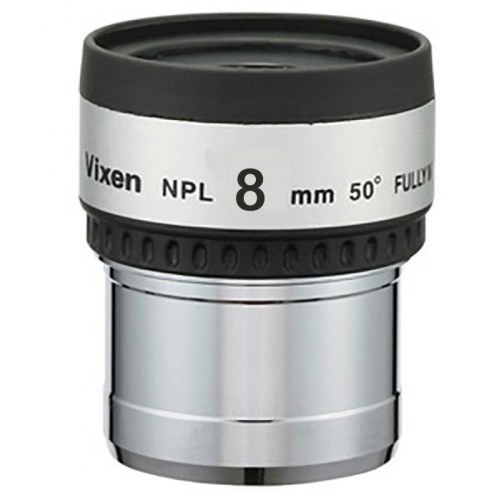 Oculare Vixen NPL 8 Mm – Plössl A 4 Lenti Multistrato, Diametro 1,25″, Campo Apparente 50°, Filettatura Per Filtro