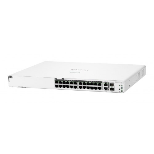 Netværksswitch HPE Aruba Instant On 1960 24-porte PoE, 2×10G Base‑T, 2×SFP+, 370 W