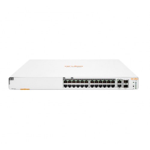 Netværksswitch HPE Aruba Instant On 1960 24-porte PoE, 2×10G Base‑T, 2×SFP+, 370 W