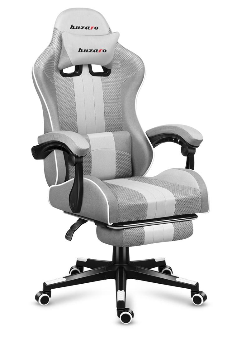 Gamerstol Huzaro Force 4.7 â White Mesh, ergonomisk med fodstÃ¸tte
