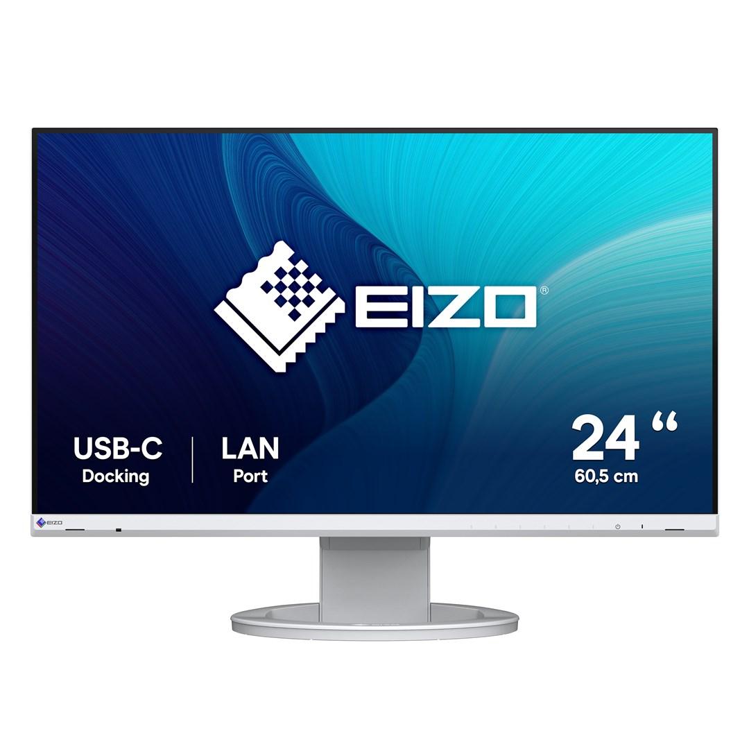 Skærm 24" EIZO FlexScan EV2490-WT Full HD, USB-C dok, hvid billede