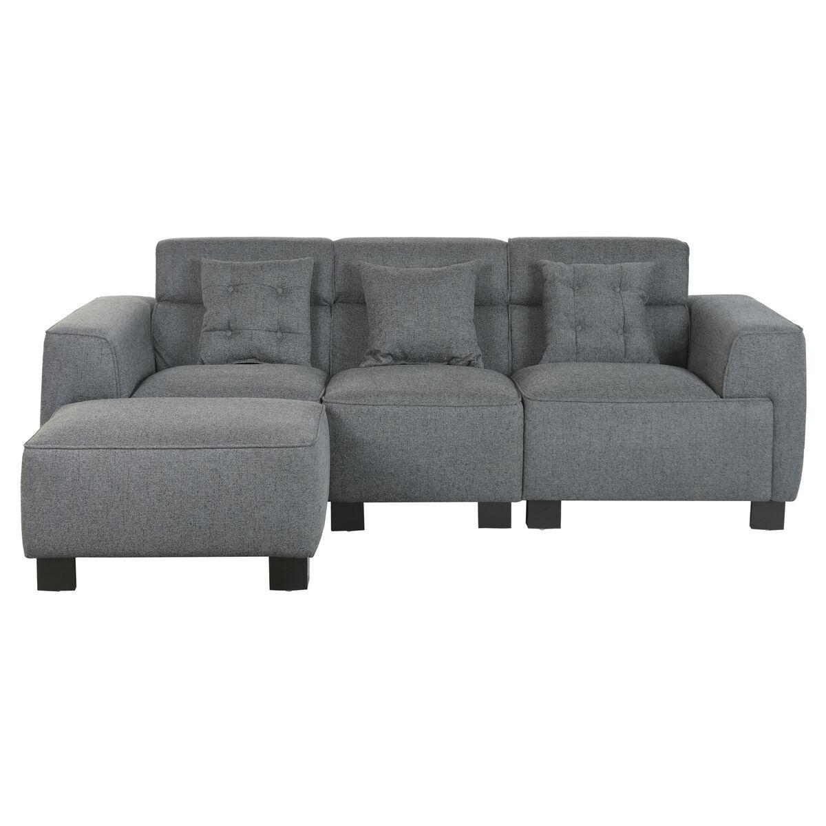 Sofa med chaiselong mørkegrå - moderne 231 × 170 cm