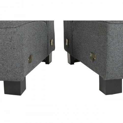 Sofa med chaiselong mørkegrå - moderne 231 × 170 cm