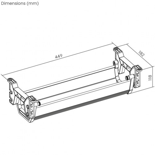 Kabelbakke under bord – Maclean, hvid (maks. 5 kg)