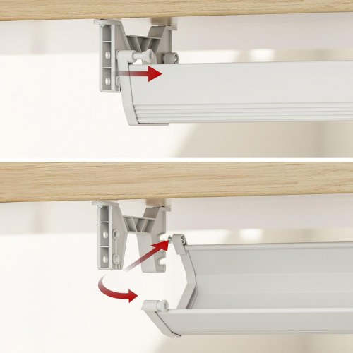 Kabelbakke under bord – Maclean, hvid (maks. 5 kg)