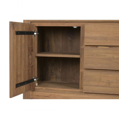 Vitrineskab Krystal Teak - 160 × 45 × 210 cm