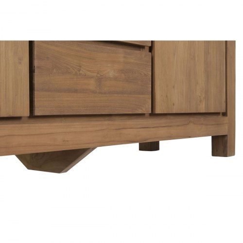 Vitrineskab Krystal Teak - 160 × 45 × 210 cm