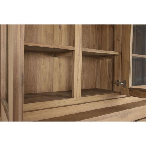 Vitrineskab Krystal Teak - 160 × 45 × 210 cm