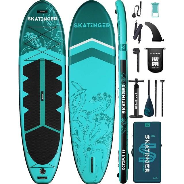 Oppustelig SUP-board Skatinger Octopus 335 Ã 86 Ã 15 cm Allround